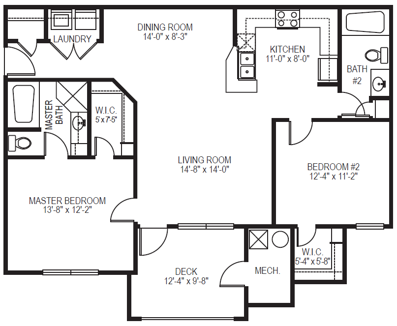 Quayside phase II 2 bedroom 2 bath at Village on the Lake Apartments in Spring Lake NC